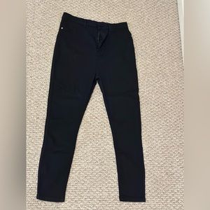 Black BooHoo Plus High Wasted Skinny Jeans
